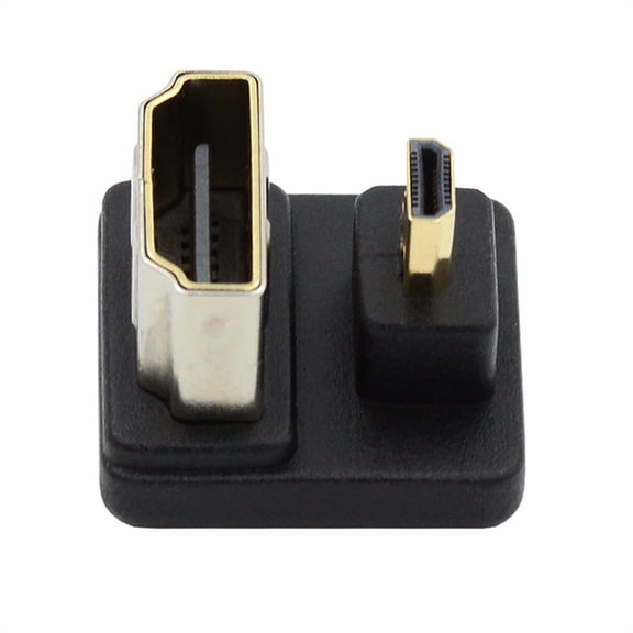 FVH HDMI Male Type-A to HDMI Female Port Savers 360 Degree Up Opposite U Shape Back Angled Extension Adapter Converter