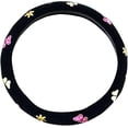 thumbnail image 3 of Fundas para volante de mujer de una pieza (cereza, aproximadamente 38 cm de diámetro) Funda bordada para volante de coche, 3 of 5