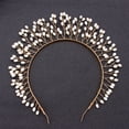 thumbnail image 2 of Nvzi Horquillas para el pelo de boda con flores para novias, peinetas con perlas de cristal, pinzas para el pelo, accesorios para el pelo de boda dorados, joyas - Plateado A, 2 of 4
