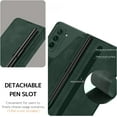 thumbnail image 5 of Compatible with Samsung Galaxy Z Fold 5 Case with Screen Protector,Hinge Protection 2 Card Slots Detachable S Pen Holder Anti-Scratches Shockproof Wallet Case for Samsung Galaxy Z Fold 5 Green, 5 of 14