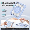 thumbnail image 5 of XYX Case for iPad Air 13 inch M3 2025/iPad Air 13 inch M2 2024 Shockproof Cover with 360 Rotating Stand, Slim Lightweight with Pencil Holder Protective Case, Blue, 5 of 5