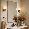 thumbnail image 5 of TEHOME Kengston 24x30'' Polished Nickel Metal Framed Bathroom Mirror for Wall in Stainless Steel Rounded Rectangular Bathroom Vanity Mirrors Wall Mounted, 5 of 9
