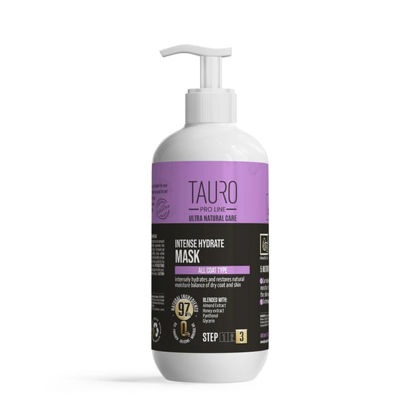 TAURO PRO LINE Ultra Natural Care Mascarilla de Hidratación Intensa para la Piel y Pelo de Mascotas 400 ml