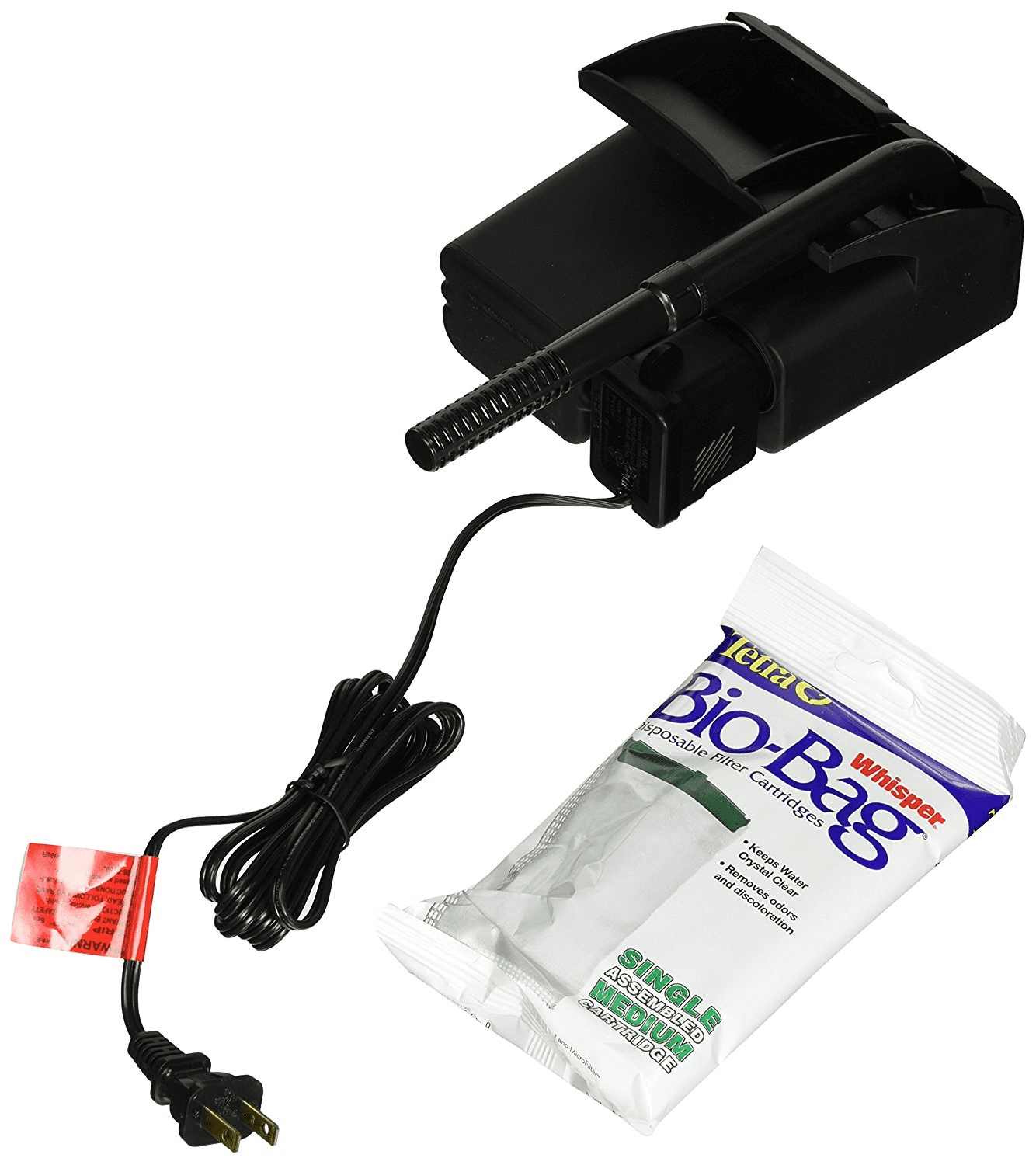 Tetra Whisper PF10 Power Filter for 5 to 10 Gallon Aquariums, Quiet 3-Stage Aquarium Filtration