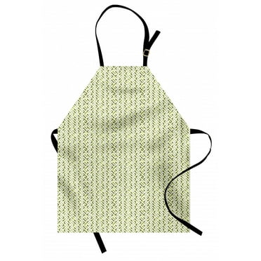 Abstract Apron Overlapping Circles in Green and Grey Shades Abstract Symmetric Tile, Unisex Kitchen Bib Apron with Adjustable Neck for Cooking Baking Gardening, Green Pale Grey White, by Ambesonne