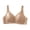Beige, variant on Women Solid Satin Mesh Splice Adjustable Shoulder Relaxed Casual Everyday Bras