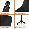 thumbnail image 4 of Female Mannequin Torso with Stand, Height Adjustable from 52'' to 67'' Dress Form with Tripod Base for Dress Jewelry Display, 4 of 16