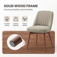 thumbnail image 5 of AFO Dining Chair Set of 6 with Solid Wood Legs, Modern Tufted Back Dining Room Chairs for Kitchen and Cafe, Camel, 5 of 8