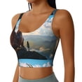 thumbnail image 2 of Pofeuu Clear Sky Mountain Red Dragon Print Sports Bra for Women Sexy Vest Yoga Running Gym Fitness Crop Bras Tops-Large, 2 of 8