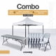 thumbnail image 1 of Combo de Mesa y 6 Sillas Plegables con Toldo Blanco Impermeable, 1 of 1