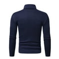 thumbnail image 3 of BiZtdJrK Workout Shirts for Men Turtleneck Long Sleeve Lightweight Sport Athletic T Shirt Slim Fit Solid Casual Tee Tops Navy L, 3 of 7