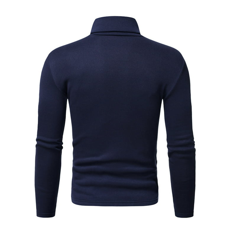 Clearance Men's Thermal Long Sleeve Compression Shirts Turtleneck Winter  Sports Running Pullover Base Layer Top Casual Solid Shirts 