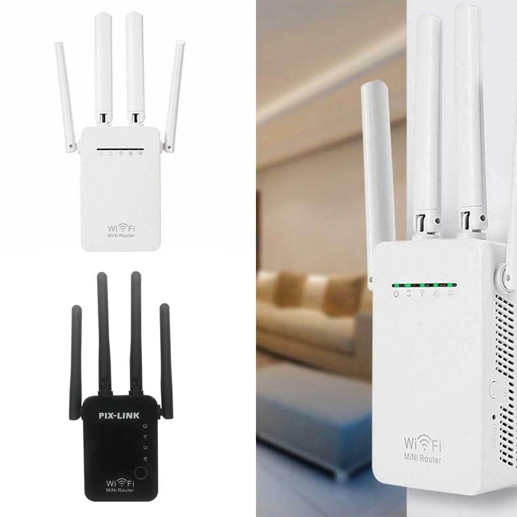 Wifi Repeater Wireless Router Range Extender Signal Booster with Antenna Sky Wps 