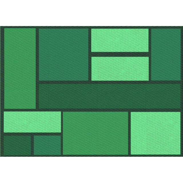 Ahgly Company Machine Washable Indoor Rectangle Transitional Forest Green Area Rugs, 2' x 5'