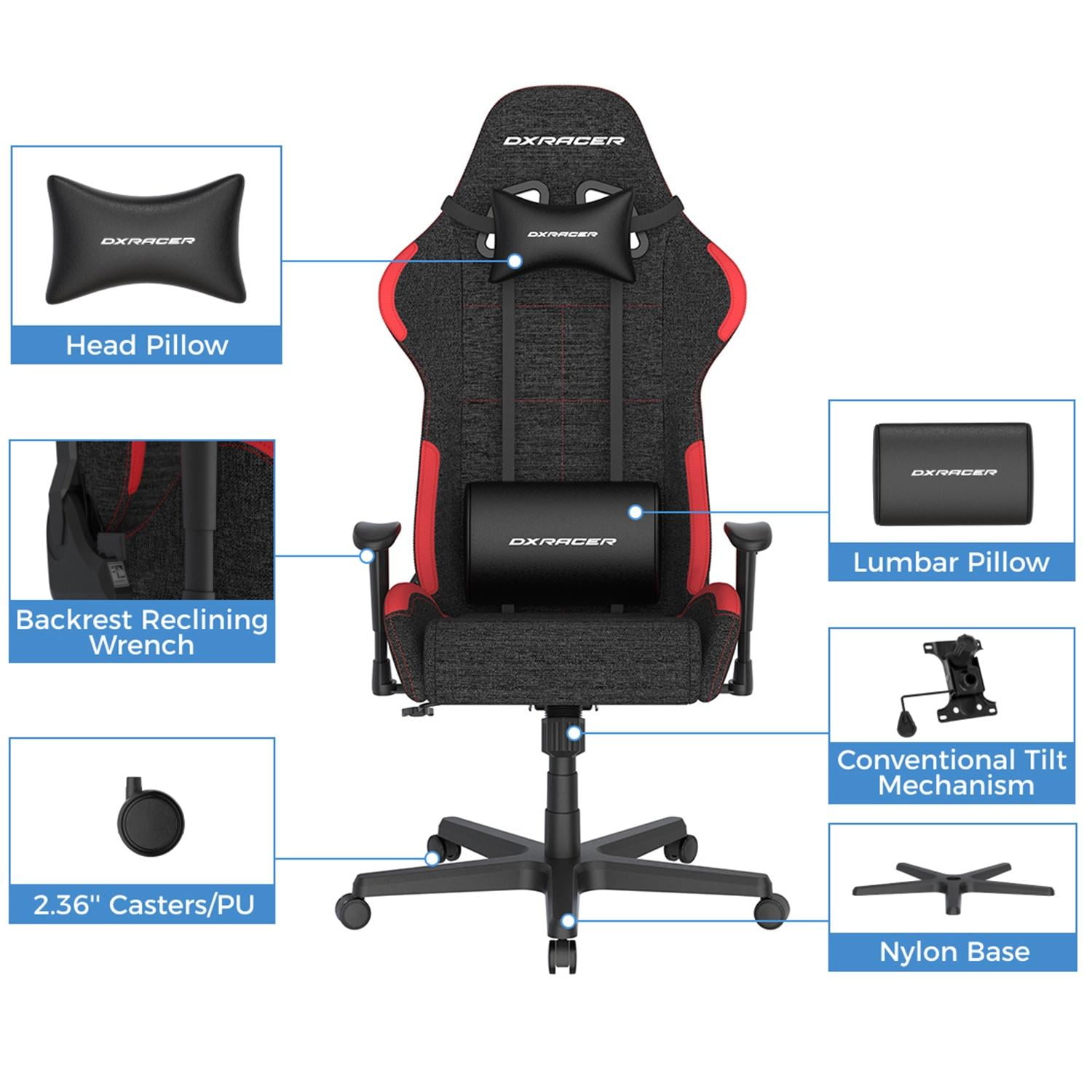 DXRacer Formula Standard Size Gaming Chair Adjustable High Back Ergonomic Computer Chair Walmart