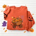 thumbnail image 7 of Women's Fall Clothes Sweatshirt Halloween Graphic Pullover Tops Crewneck Long Sleeve Casual Shirts Vintage Pumpkin Print Outerwear for Festival Party, 7 of 7