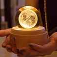 thumbnail image 3 of 3D Crystal Ball Music Box, Wooden Rotating Music Box, Music Box, 3 of 4