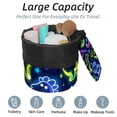 thumbnail image 2 of PhooArto Large Barrel Drawstring Makeup Bag, Neon Funny Dinosaurs Pattern Travel Cosmetic Bag Portable Make Up Organizer Bag, 2 of 6