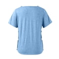 thumbnail image 5 of Easy Wear Post Surgery Shirts for Women Tear Away Side Velcro Closure Short Sleeve Adaptive Clothing 2026 Sky Blue 2XL, 5 of 9