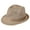 Khaki, variant on Mens Summer Sun Hat Mesh Fedora Cuban Style Roll Brim Hat White