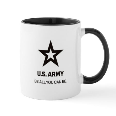 

CafePress - U.S. Army® Black Logo Tagline Mugs - 11 oz Ceramic Mug - Novelty Coffee Tea Cup