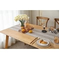 thumbnail image 4 of Nvzi Farmhouse Table Runner, Rustic Table Runners 72 Inches Long, Linen Boho Table Runner, Braided Striped Coffee Table Runner for Dining Party Holiday, 14x72 Inches, WideHollow Pale Taupe, 4 of 5