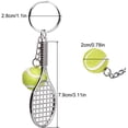 thumbnail image 2 of Llavero de raqueta de tenis, llavero de metal Llavero creativo Llavero deportivo Pelota de tenis 4 piezas, 2 of 4