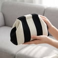 thumbnail image 6 of Woven Clutch Purse for Women Pink Orange, Striped Summer Woven Clutch Mahjong Tile Bag Dumpling Style Colorful Evening Handbag, 6 of 8