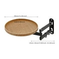 thumbnail image 2 of Wall Mounted Folding Table Foldable Wall Table Vintage Round Wall Table 11.81in for Living Rooms, 2 of 15