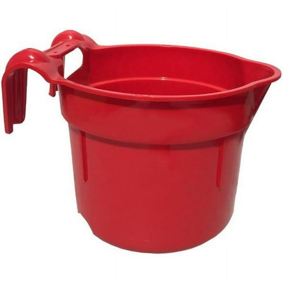 Tuff Stuff Products RDHRD 10 qt. Round Fence Hook Bucket, Red