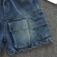 thumbnail image 6 of DAETIROS Girls Jean Shorts Light Blue Denim Cargo Elastic Waist Loose Fit Vintage Distressed Youth Summer with Pockets Sizes 6-16,Size 14-15T, 6 of 9