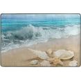thumbnail image 4 of SKYSONIC 36x24in Summer Seashells Beach Area Rug, Starfish Sea Wave Non-Slip Floor Carpet for Indoor Living Dining Room Bedroom, 4 of 7