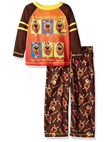 Boys Scooby Doo Brown Pajama Set Size 2T