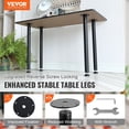 thumbnail image 2 of 28 Inch Adjustable Desk Legs Set of 4, Heavy Duty Reinforced Steel Office Table Legs with 1200 lbs Load Capacity, Quick Installation with Adjustable Rubber Foot Cups, Matte Black Finish, 2 of 7