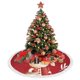thumbnail image 4 of Falda de árbol de Navidad con encaje y flecos, letrero de hojalata con texto "Merry Christmas", muñeco de nieve, reno, Papá Noel, camión, pintura, placa vintage, letrero de metal, falda de árbol, 4 of 7