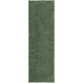 thumbnail image 1 of Unique Loom Everyday Shag Plush Area Rug 2' 2 x 6' 7 Runner in Green, 1 of 2