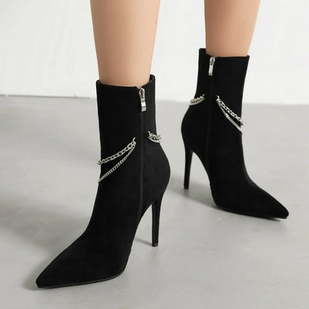 

Akiihool Women Ankle Boots Women s Low Wedges Ankle Boots Slip on Elastic Ankle Booties (Black 8.5)