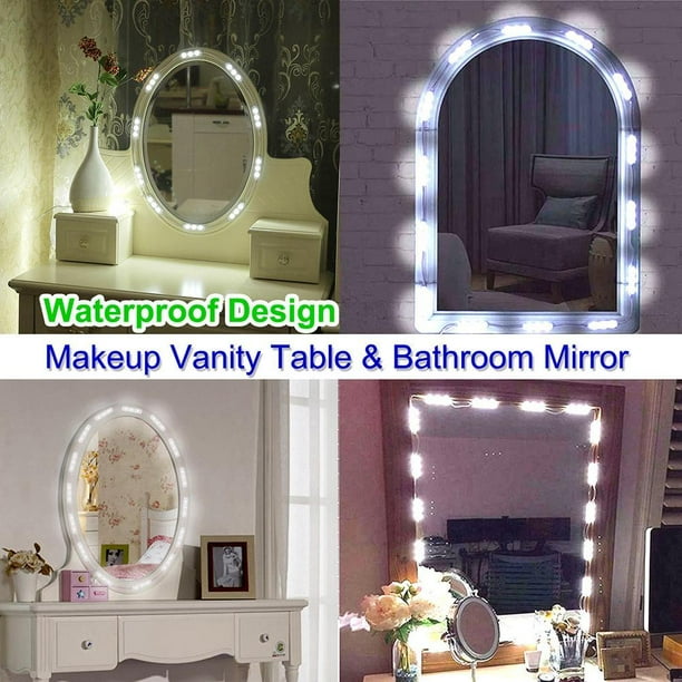 Miroir Lumineux Dimmable Diy Maquillage Lumière LED Miroir Lumière Réglable  Miroir éclairage Avec 45 Leds DIY Pour La Table De Dressage Maquillage USB Lumière  Miroir 