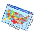 thumbnail image 2 of TEHAUX Wall America Map with Detailed Geography and Wear Resistant Laminated Finish, 2 of 5
