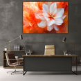 thumbnail image 6 of Mudket Canvas Wall Art Framed Ready to Hang Orange White Abstract Flower Print, Colorful Floral Wall Decor Floral Canvas Artwork for Living Room Bedroom Office, Modern Pictures - 12"L x 8"W, 6 of 10