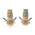 thumbnail image 2 of Wooden Snowman With Hat Decor - Set of 2, 2 of 3