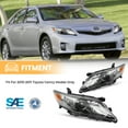 thumbnail image 4 of Headlights For 2010 2011 Toyota Camry Black LE SE XLE Headlamps Pair Left+Right, 4 of 4