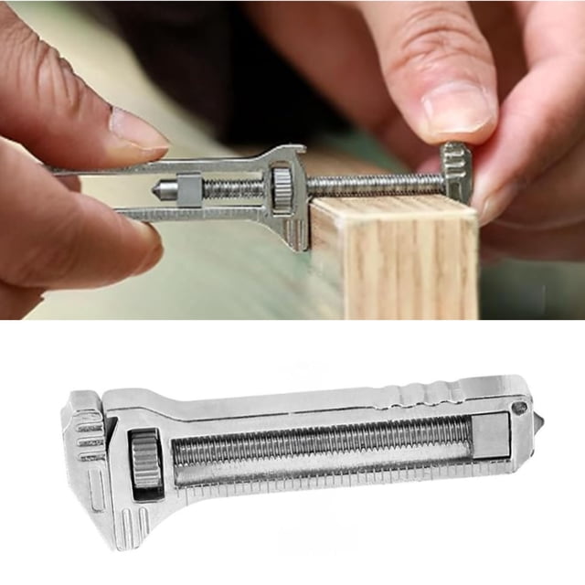 Multitool, Mini Adjustable Wrench Compact Multifunctional Tool Nail Puller Zinc Aluminum for Home Outdoor