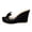Black, variant on Women Slip on Espadrilles Platform Wedge Bow Knot Sandals Slides Suede Comfortable Open Toe Clear High Heeled Dressy Shoes Red Size 7