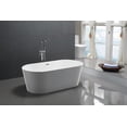 thumbnail image 2 of Chand 59 in. Acrylic Flatbottom Freestanding Bathtub in White, 2 of 7