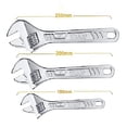 thumbnail image 3 of Carbon Steel Adjustable Wrench Set | Set Of 3 - Heavy Duty Tools For Mechanics & Diy Enthusiasts | Includes 6-Inch, 8-Inch & 10-Inch Sizes, Rust-Resistant, Hand Tool Kit | Professional, 3 of 5