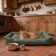 thumbnail image 5 of Kraoden Waterproof Antiskid Pet Bed for Small Dogs and Cats, Soft Comfortable Lint Rectangle Mat with Supportive Edges for Indoor Outdoor Use, Durable Cozy Resting Mat, 5 of 6