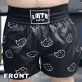 thumbnail image 2 of Anime Muay Thai Boxing Shorts (Black Cloud L), 2 of 8