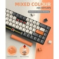 thumbnail image 6 of ZIYOULANG Type C Wireless Mechanical Keyboard with Dual Mode 2-in-1 Receiver, Light Yellow-Red, 6 of 10