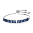 thumbnail image 1 of Xiao Hua Pulsera de cuentas hecha a mano, adecuada tanto para hombres como para mujeres, pulsera ajustable sencilla y asequible con circonitas rectangulares de 2,5 x 5 (azul), 1 of 5